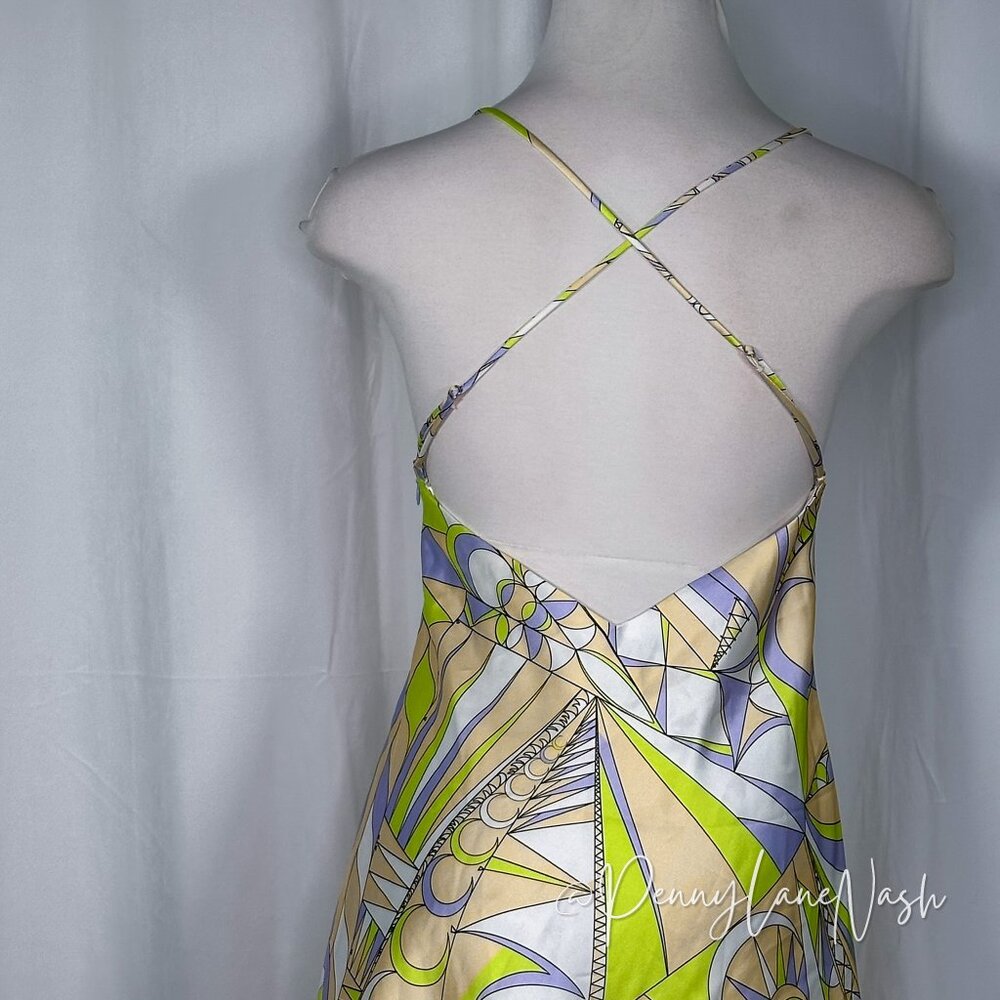 Zara Cutout Satin Effect Multicolored Mini Dress - Picture 12 of 13